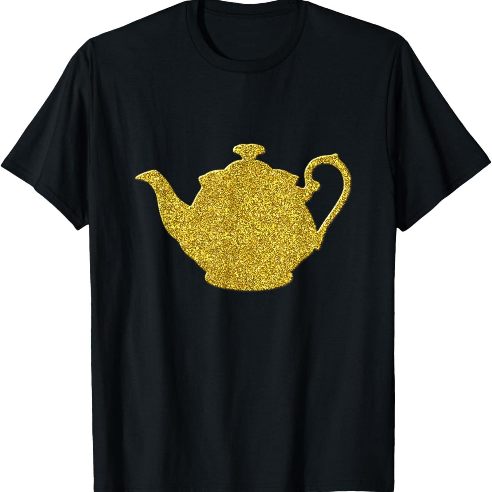 Kettle Golden Teapot Vintage Symbol T-Shirt S