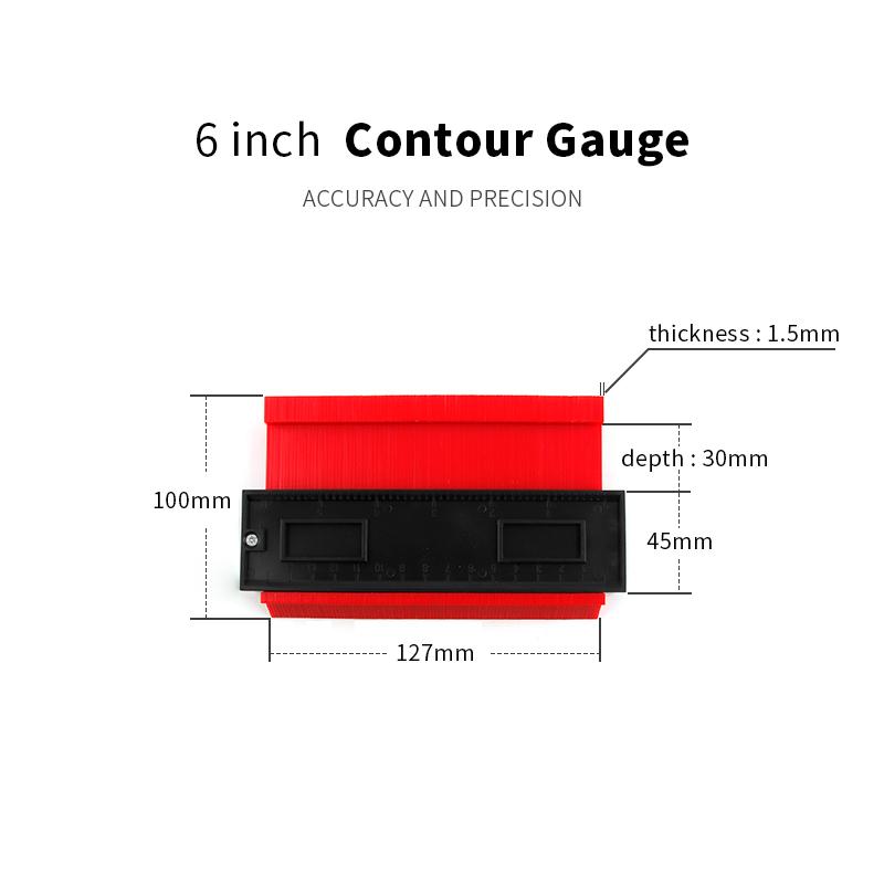 Locking Wider Contour Gauge 1Pcs Profile Tool Tiles Edge Shaping Wood Measure Ruler Laminate Wood Marking 5 6 10 20 Inch
