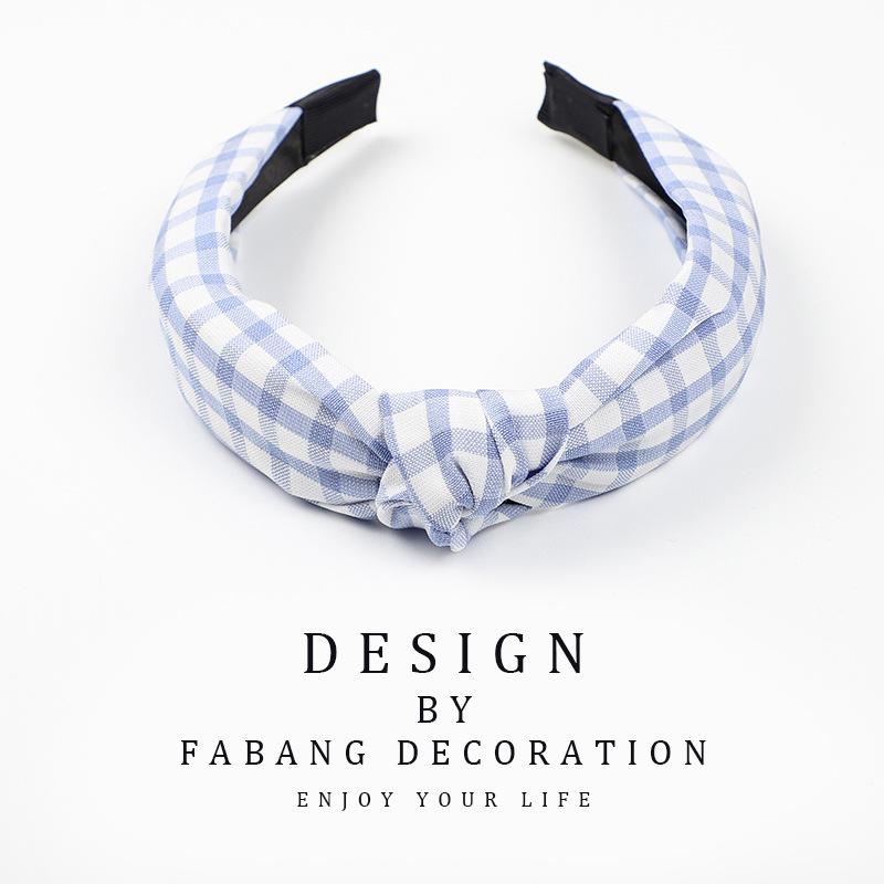 Korean Style Women's Striped Criss-Cross Bow Headband for Yoga & Face Washing