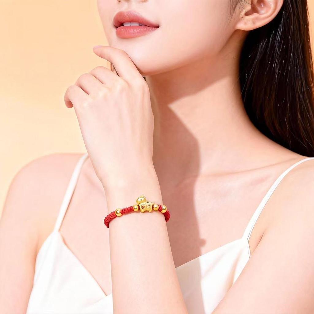 Year of the Horse Zodiac Bracelet - Red String Handmade Couples Charm for Men and Women, New Year Gift Jewelry