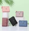 PU Leather Slim Coin Purse & Card Holder with Multiple Slots and Ins Buckle Logo