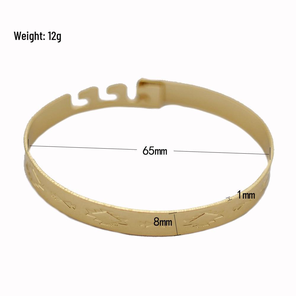 New All-Copper Open Bracelet: European  American Fashion Trend Accessory