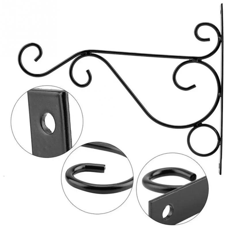 

1PC/2pcs Iron Wall Hanging Rack Flower Hook Bracket Hanger Art Plant Holder Macrame Wall Hanging Hanging Plant Garden Pots
