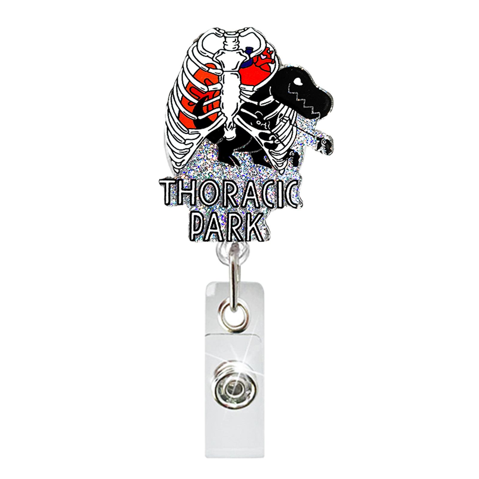 

Acrylic Glitter Badge Reel Medical Badge Reel Swivel Alligator Clip Doctor Nurse Retractable ID Badge Reel Key Chain костяной