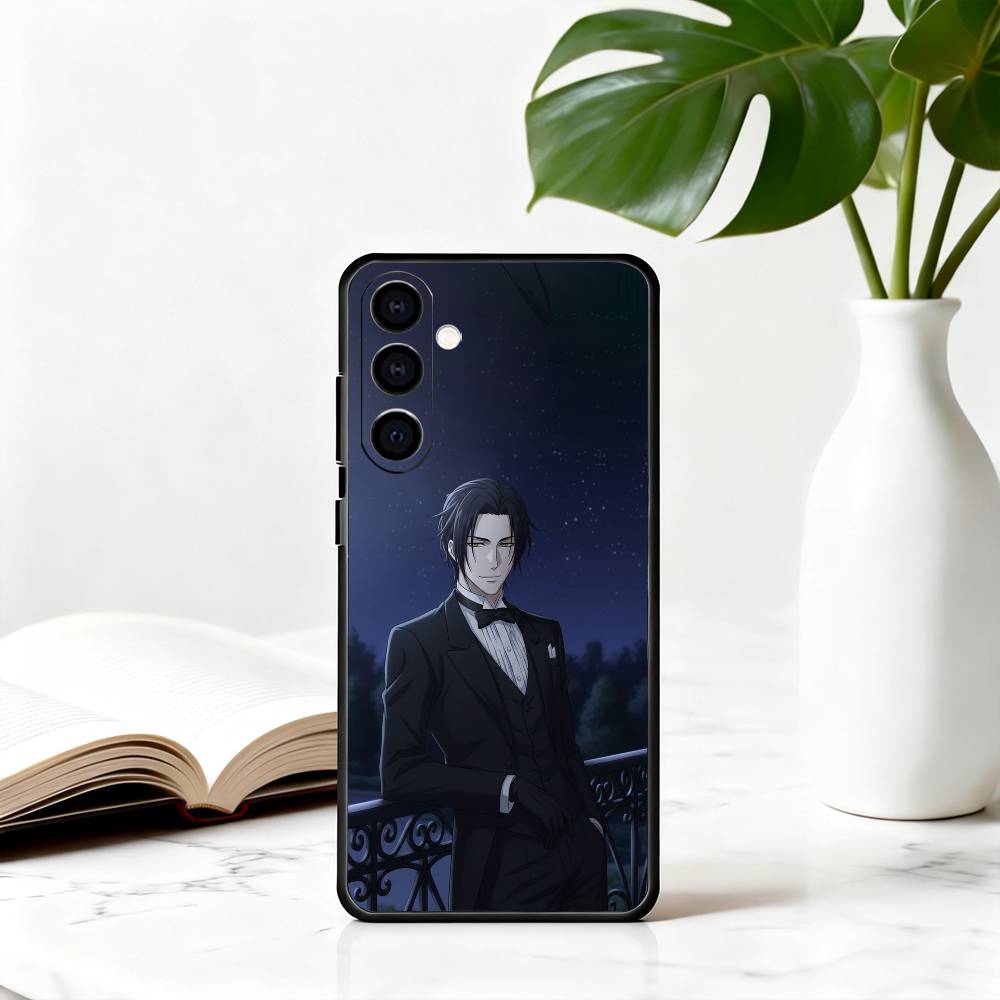 B-Black S-Sebastian M-Michaelis B-Butler Phone Case Black Silicone Soft For Samsung Galaxy A73,A72,A71,A70,A53,A52,A51