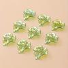 50Pcsset Plastic Shiny Green Leaf Pendant For Jewelry Making Diy Handmade Bracelet Earrings Key Chain Beads Accessories