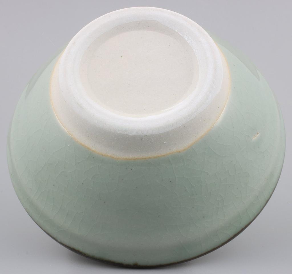 Mino Ware Katouen Celadon Arabesque Made In "By Size" 4-inch Mortar, Mini, Small, Diameter Approx. 12.5cm, Design, Japan, 523-0009a