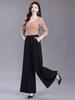 Women's Black High-Waisted Wide-Leg Skirt Pants – Summer 2026, Plus Size, Slimming, Loose, Casual.