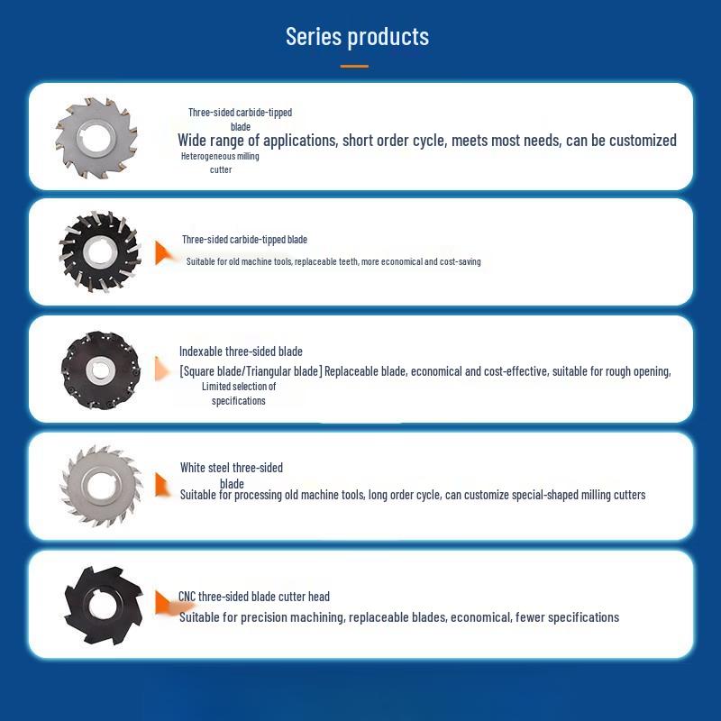 Carbide Three-Sided Disc Milling Cutter