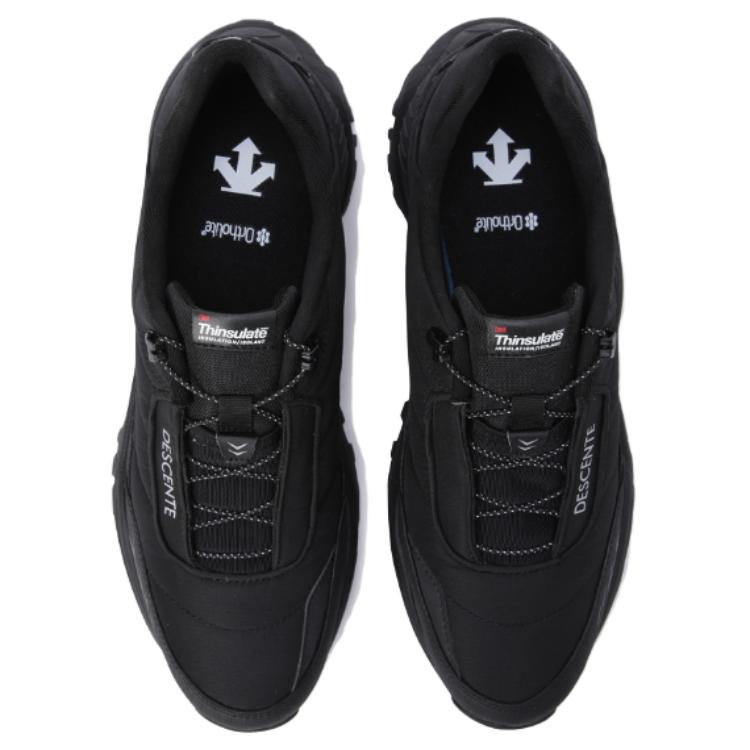 Descente Alpine Fortress Fashion Versatile Non-Slip Low-Top Running Shoes Unisex sneaker Black SP423LCRO1-BLK