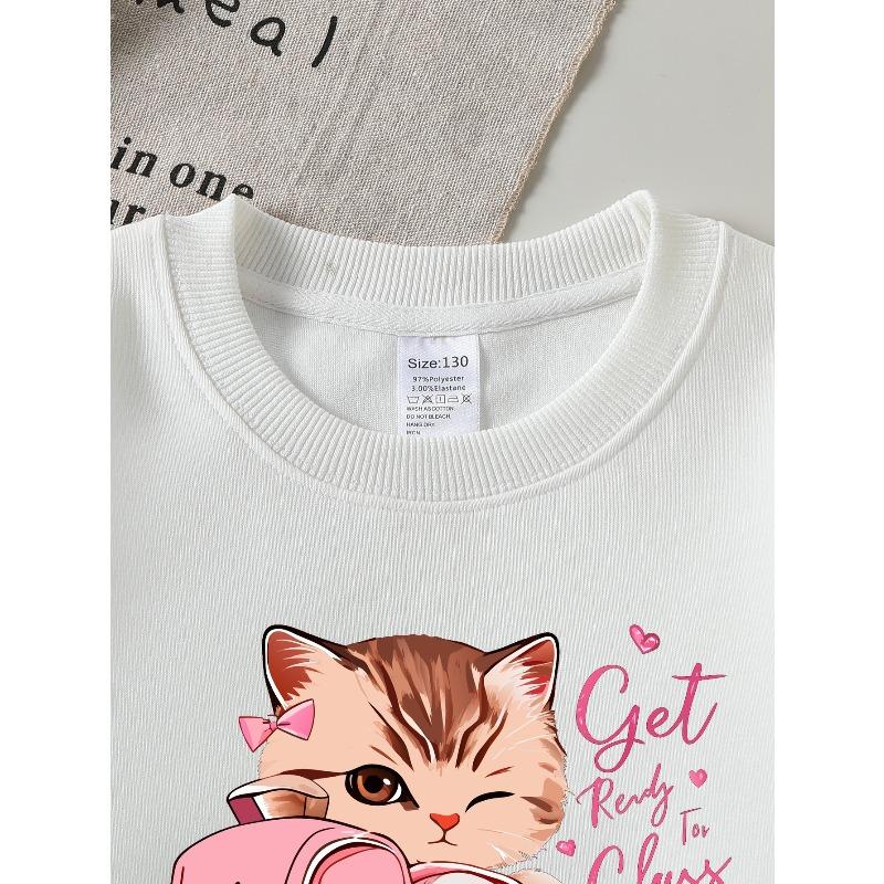 Kids Sweatshirt,Round Neck Fashion Sweatshirt Featuring Adorable Animal Prints, Autumn and Winter,Round Neck Sweatshirt Casual Comfortable Warm