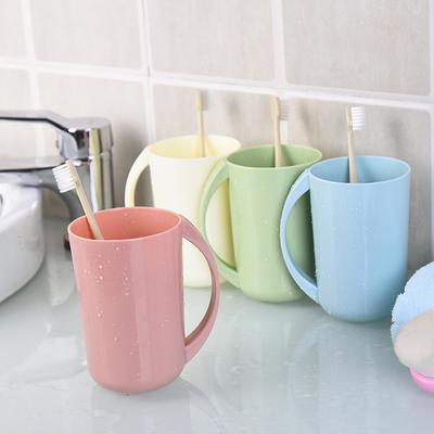 Einfacher Becher zum Zähneputzen, Mundspülbecher, Becher für Zahnbürsten für Paare, Mundspül- und Putzbecher aus Kunststoff