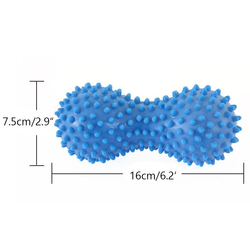 Pvc Peanut Shape Massage Ball Yoga Sport Fitness Ball Inflated Air Bag Peanut Ball Pain Relief Foot Massager Fascia Balls Muscle Relaxation