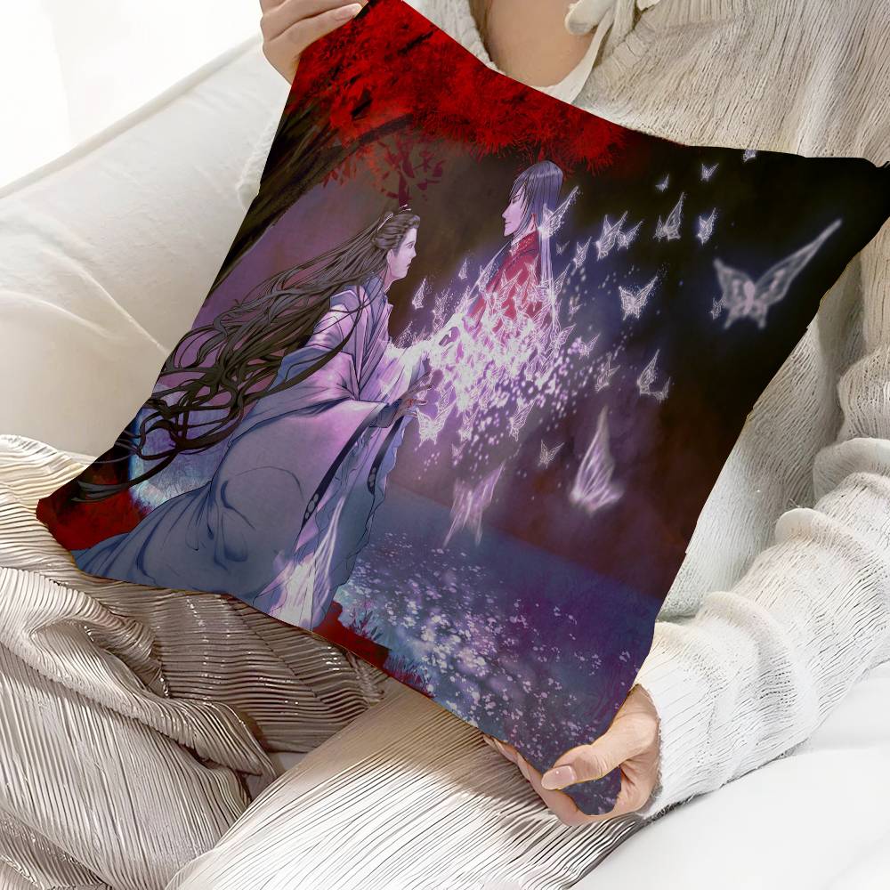 Anime Heaven Official's Blessing Stitch Lucky Dragon Pillow Cover Sofa Cushion Cover Home Room Decoration Children Gift