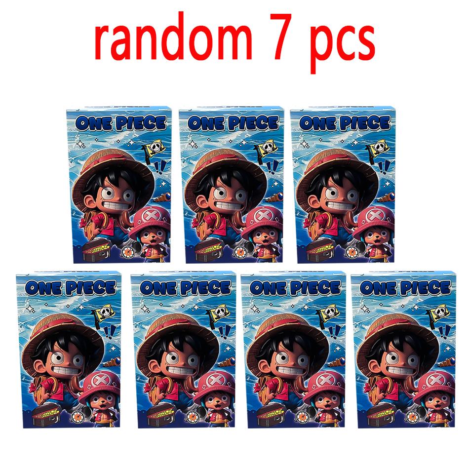 8 pièces One Piece anime Bateau Pirate Tendance Boîte Aveugle Boîte Mystère Ornements Kawaii Figurines Décoration d'Intérieur Bureau