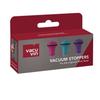 Accessoire autour du vin vacuvin lot de 3 bouchons colorés pour pompe à vin