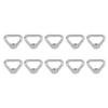 10pcs Silver Screw Nut 304 Stainless Steel Triangle Ring Nut Eye Nut Fastener M8