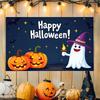 Halloween Banner Happy Halloween Tapestry Cute Ghost Pumpkin Print Backdrop Home Garden Party Wall Hanging Decor Flag