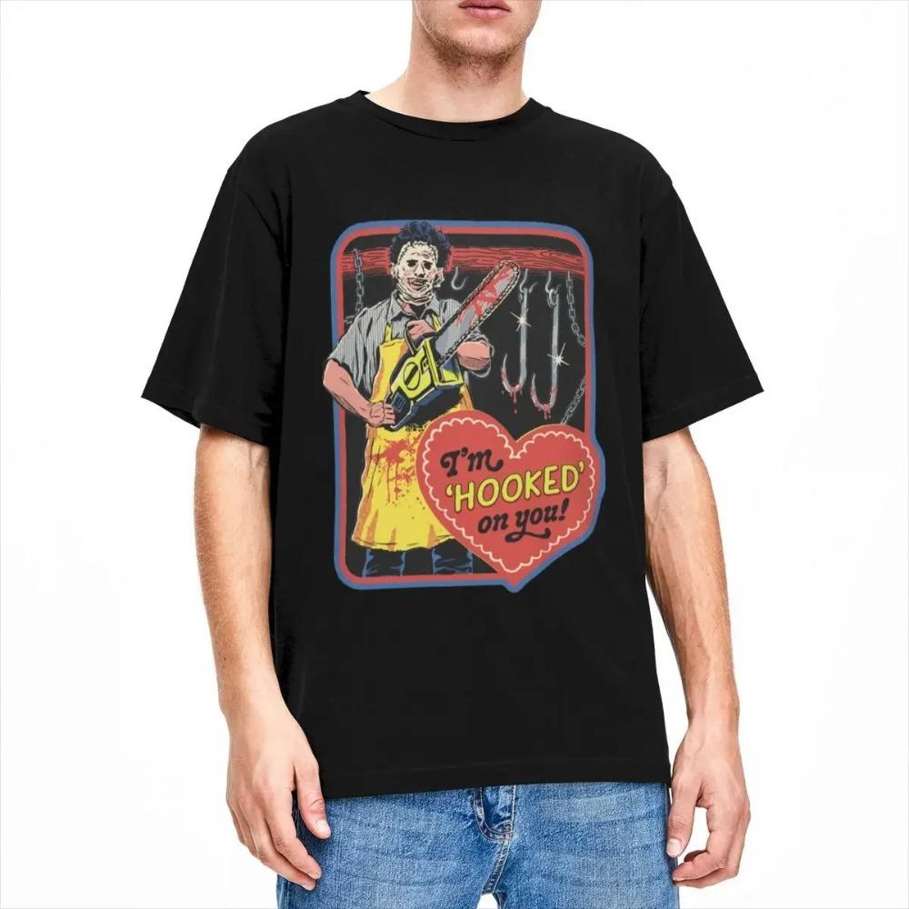 

Я подсел на тебя Техасская резня бензопилой Мужская Женская Футболка Смешной Ужас Юмор Футболки Футболка Классическая Одежда XXXXXL чёрный