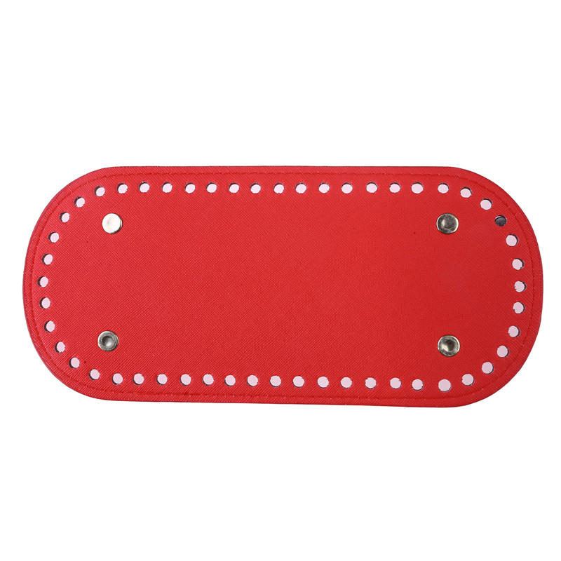 Creative Oval Shape DIY Hand Stitched Woven Bag Cushion Base with Holes Rivet Bottom Accessories