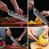 Professional Damascus Kitchen Knives Chef Knife Japanese Santoku Meat Cleaver Slicing Knife Stainless Steel Boning Knife