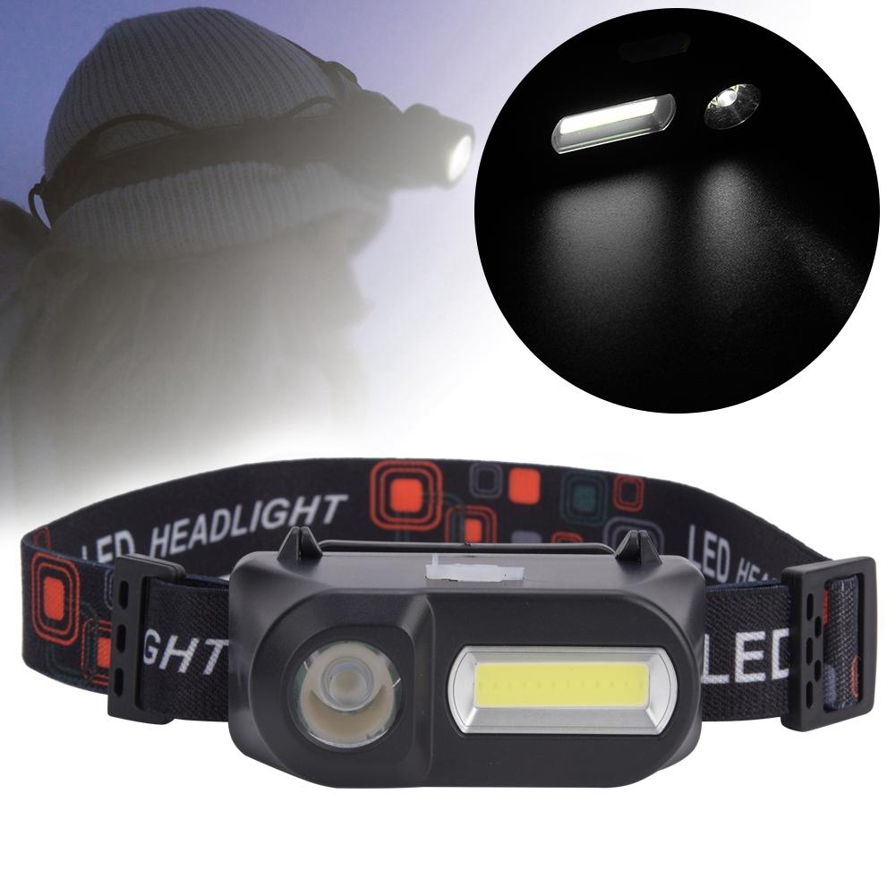 Outdoor Multi Function USB Charging Head Lamp Head Mounted Flashlight for Camping Fishing Cycling