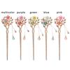 Women Girls Vintage Delicate Rhinestone Hair Pin Double Flower Hair Comb Hair Clip Hair Accessories