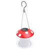 Mushroom Metal Bird Feeder Iron Cute Solar Light Outdoor Hanging Bird Feeder for Yard Garden