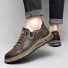 Fashion Designer Brand Men Genuine Leather Outdoor Oxford Shoe Antiskid Wear-Resistant Vulcanized Shoe Comfy Casual Lace-Up Running Shoe