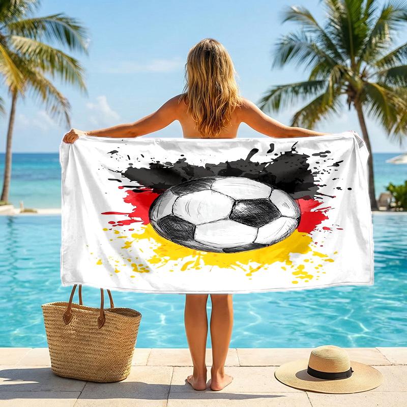 Germany National Football Team Beach Towel Soft Microfiber Summer Towel Quick Dry Absorbent Towel for Beach Swimming Pool Travel