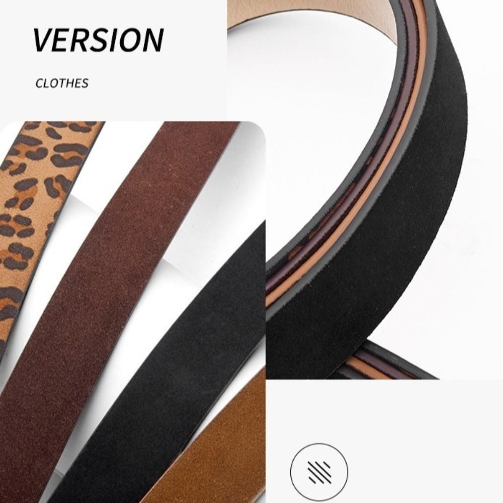 Texture Design PU Belt Multiple Colors Decorative Belt Trend Needle Buckle Belt Paired with Jeans