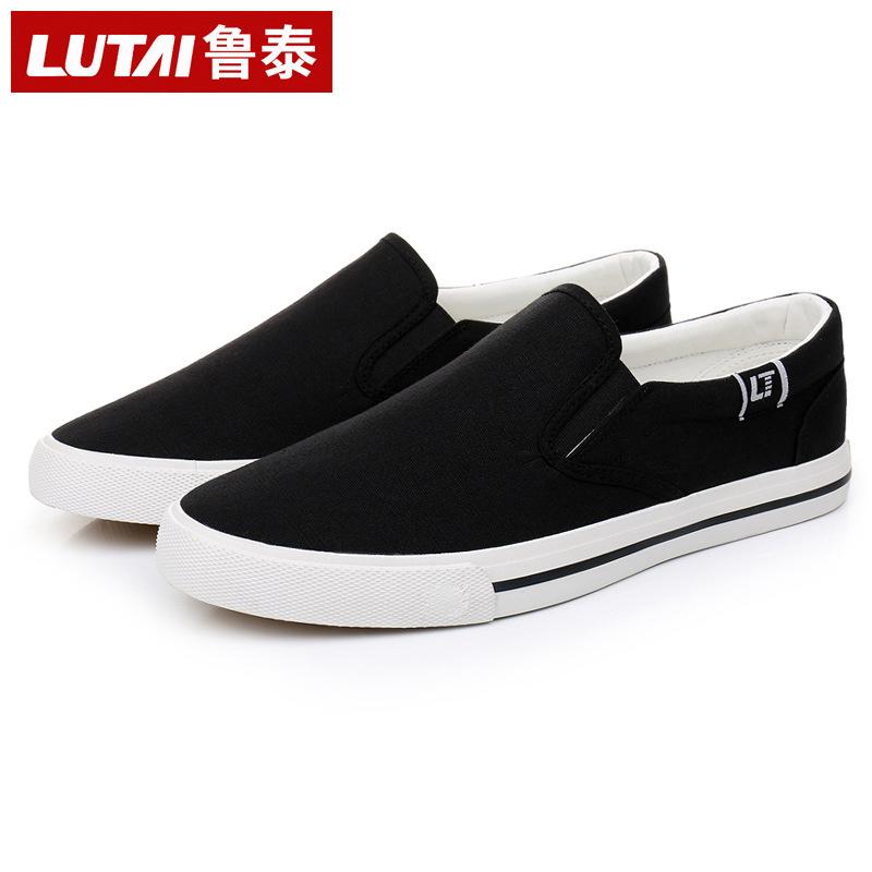 Little white shoes white canvas shoes work shoes men's casual shoes one pedal lazy shoes men's shoes single shoes sneakers
