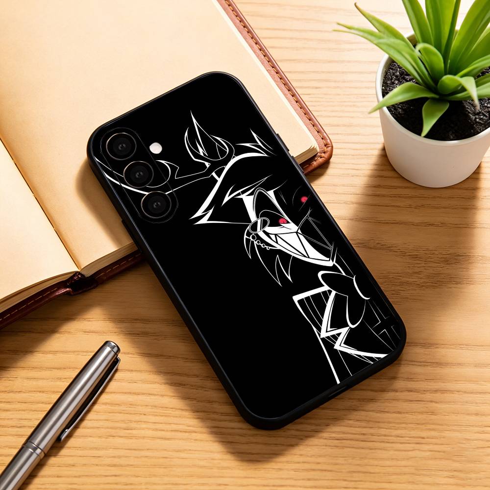 

H-Hotel Alasto Hazbin -PC Phone Case Black Silicone Soft For Samsung Galaxy A73,A72,A71,A70,A53,A52,A51 Samsung a32 4g