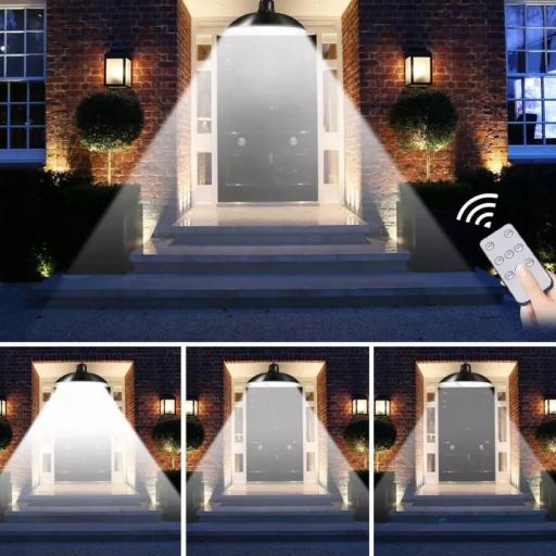 Solar-LED-Kronleuchter, Solar-Deckenleuchte, Dämmerungssensor