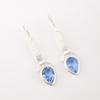 Tanzanite Gemstone 925 Sterling Silver Jewelry Women's Handmade Earrings 2.3" EE-166-5