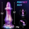 Liquid Silicone Anal Plug Dildo - Alien Shape Dual-Use Sex Toy for Men Women, G-Spot & Prostate Massager for Intense Orgasms