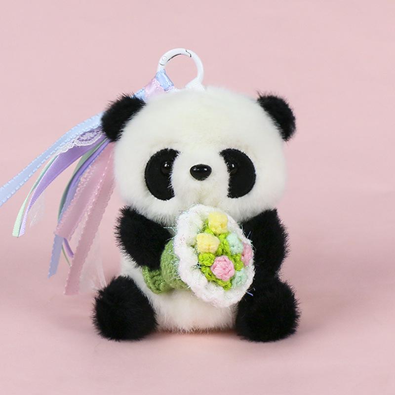 Premium Scented Panda Pendant Backpack: Dressed-Up Panda Doll In Various Styles