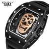 Golden Shidun Men's Fashion Skull Silicone Quartz Watch