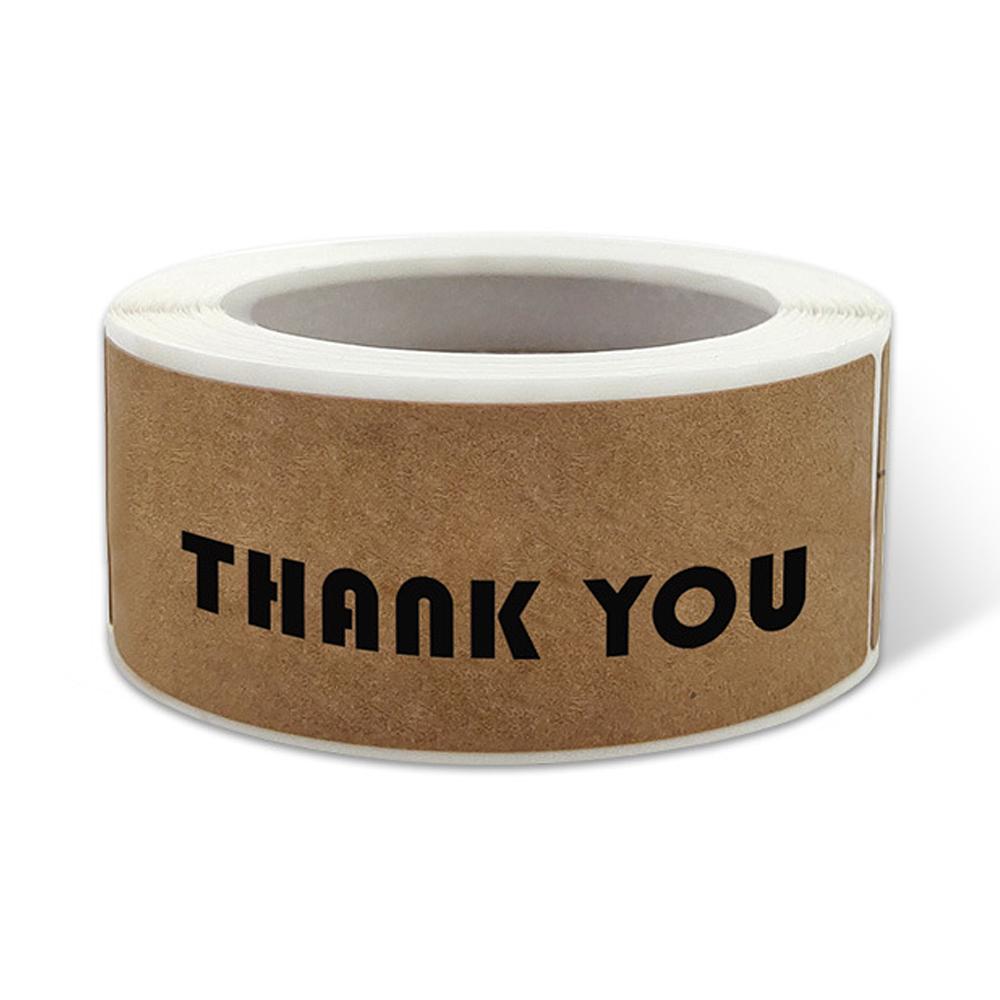 120 Pcs/Pack Thank You For Your Order Stickers 3x1 Inch Rectangle Labels For Small Business Handmade Decor Kraft Paper Stickers