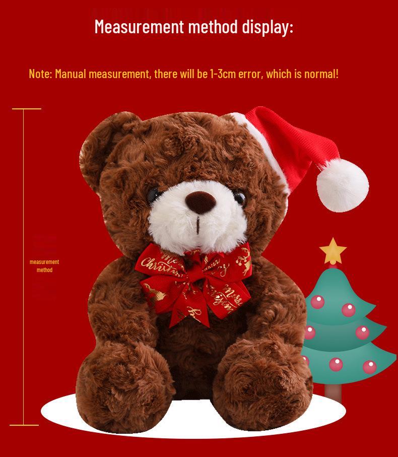 Christmas Teddy Bear Plush Toy - Holiday Gift Simulation Doll