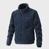 European and American Blue Stand-Up Collar Polar Fleece Lamb Wool Coat