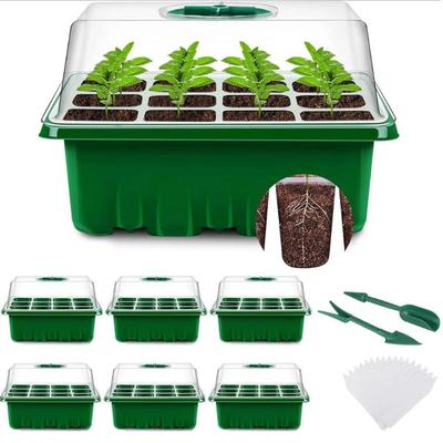 Garden Grow 72 Cell Tray Propagator Plant Seed Cuttings Growing Trays Clear Lid