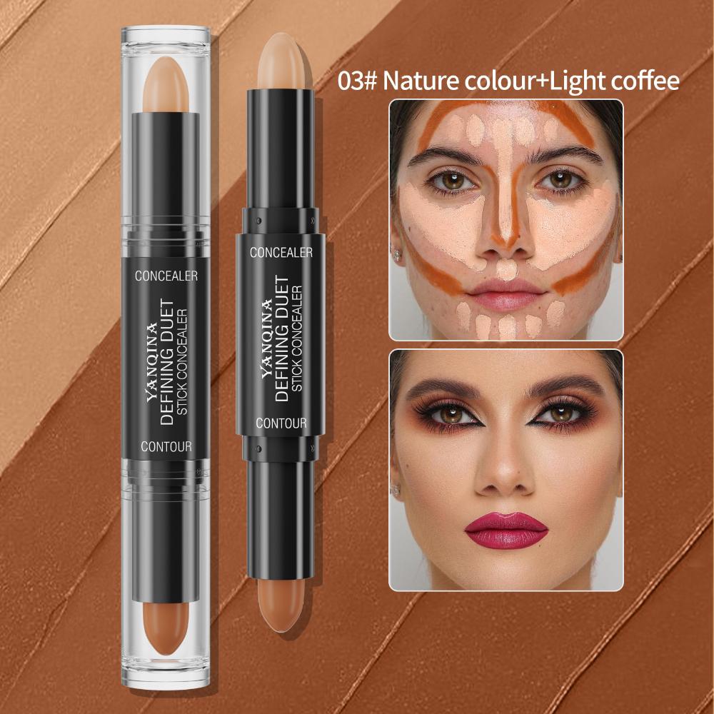 

Контурный стик с двойной головкой. Хайлайтер 2-в-1. Стереоскопический финишный хайлайтер Shadow V для лица. Консилер-карандаш. Финишный крем. Тональный крем. #03