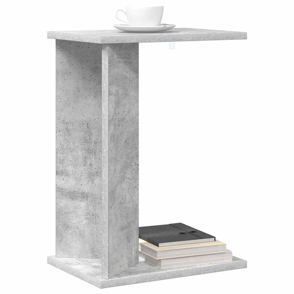 Side Table Concrete Gray 35 x 25 x 50 cm Engineered Wood