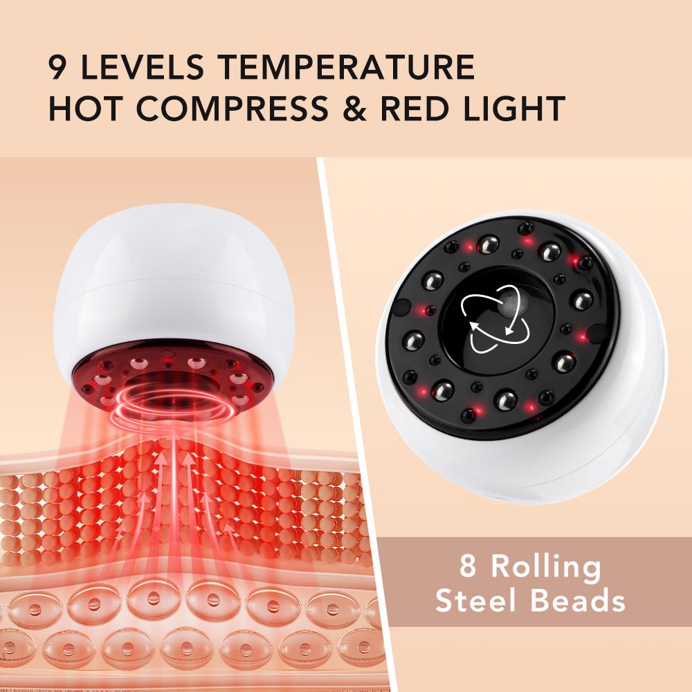 Electric Cupping Massager 9 Levels Suction Red Light Hot Compress Negative Pressure Cupping Scraping Tool GuaSha Device