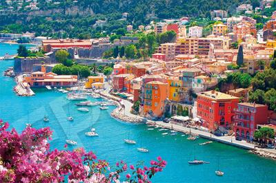 Epoch 2016 Very Small Piece Jigsaw Beautiful French Riviera with and Score Ticket Puzzle, (50x75cm), 22-508s, Glue, Spatula,