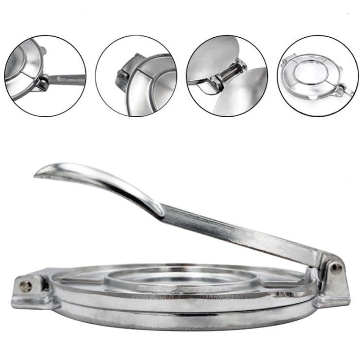 Mexikanisches Kuchenpresswerkzeug Tortilla Teig Aluminiumpresse Knödelwickel