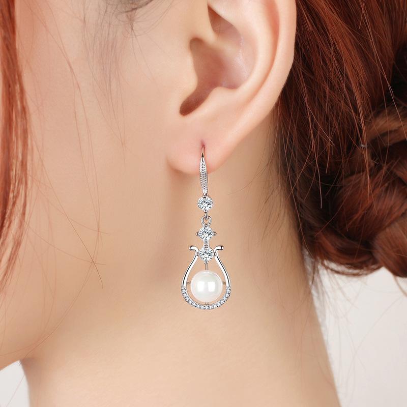 Lindon Copper Alloy Zircon Earrings Drop Earrings For Women Wedding Party Gifts