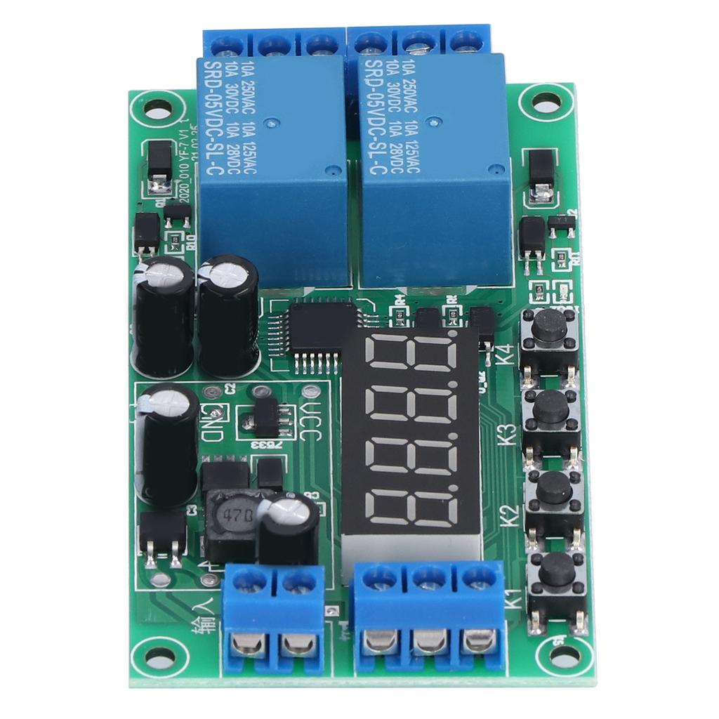 Verzögerungsrelaismodul 2 Kanal Impulstrigger Strom Aus Zyklus Timer Schaltschaltung YF‑7 7‑30VDC