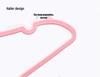 Heart-Shaped Non-Slip Clothes Hanger - Cute Pink Bow Design, Seamless for Wet & Dry Use